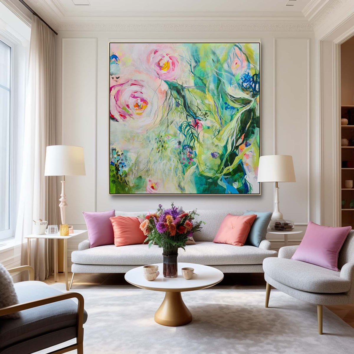 Wall Art Flower Maximalist Lush Botanical
