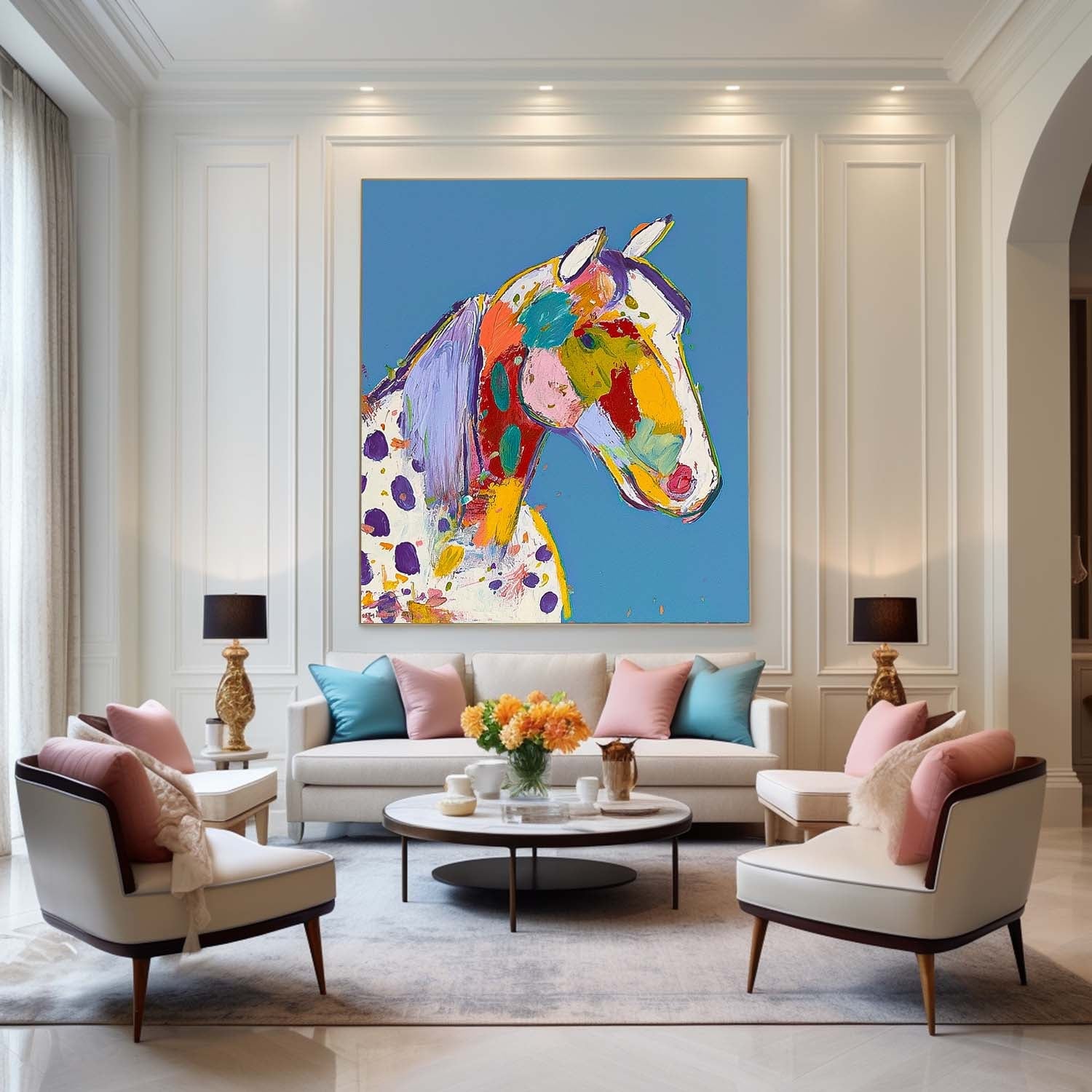 Wall Art Animal Vibrant Bold Modern Abstract