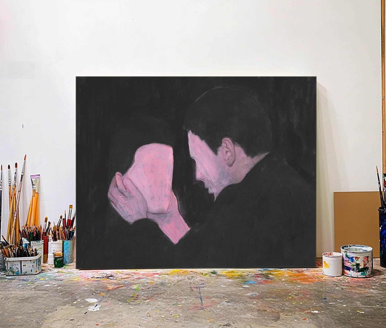 Expressionist Intimacy Painting Moody