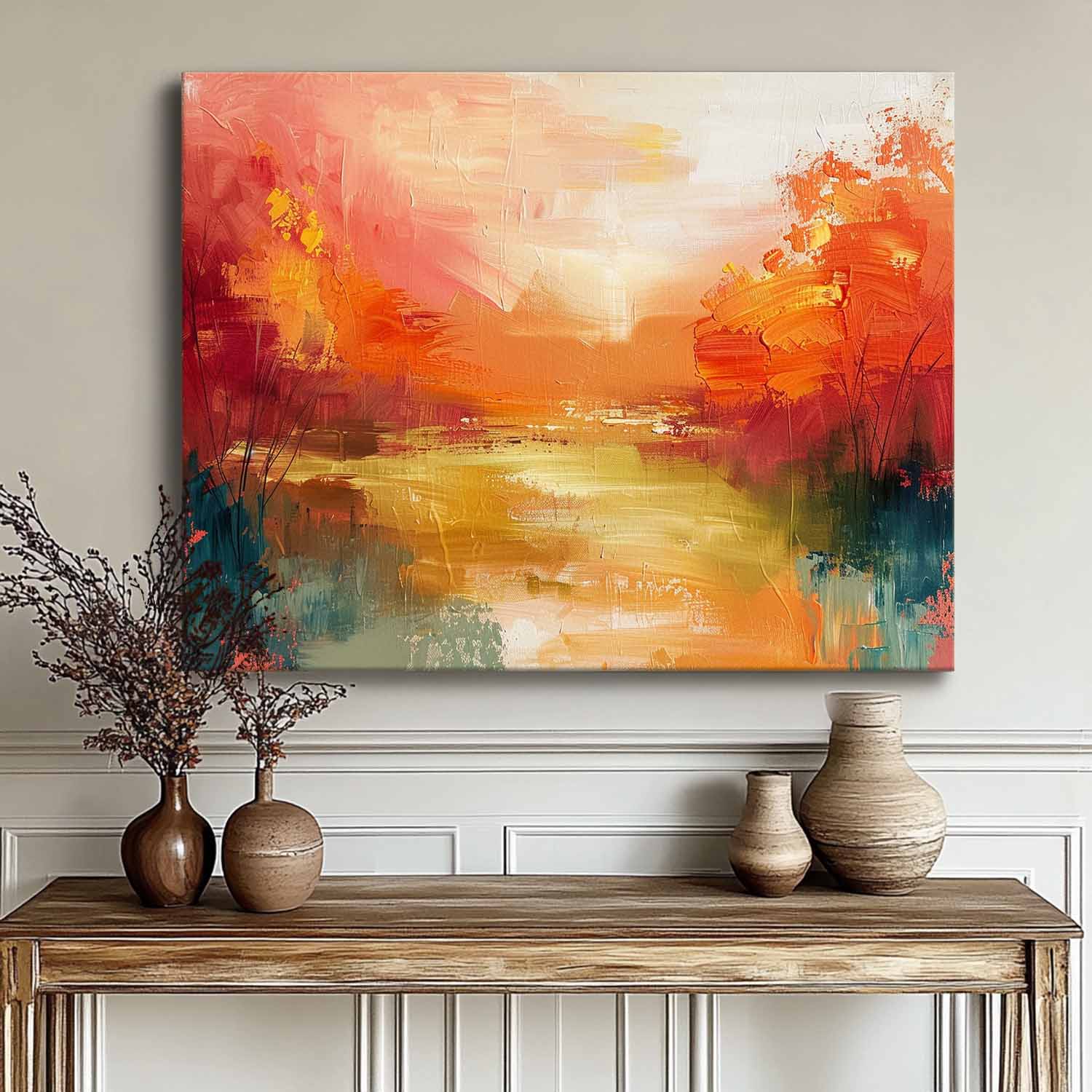 Wall Art Warm Autumn Abstract Landscape