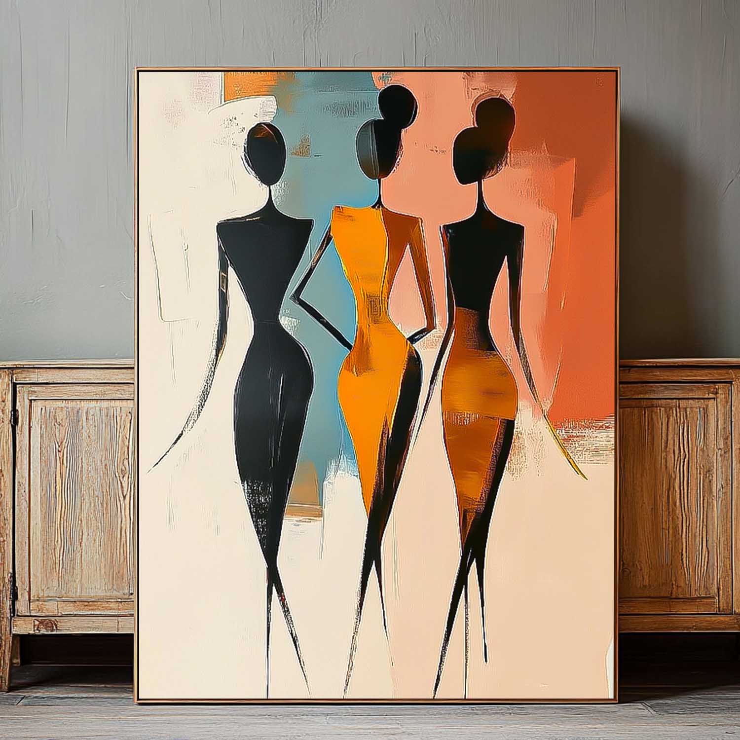 Wall Art People Abstract Expressionist Slim