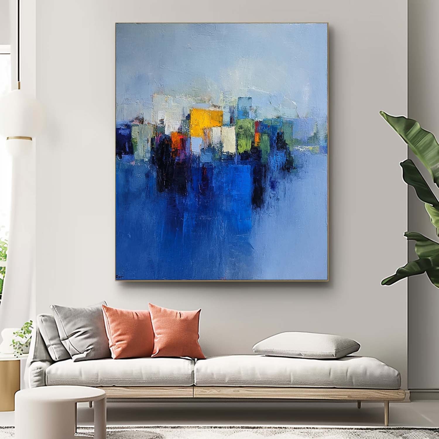 Wall Art Golden City Reflection