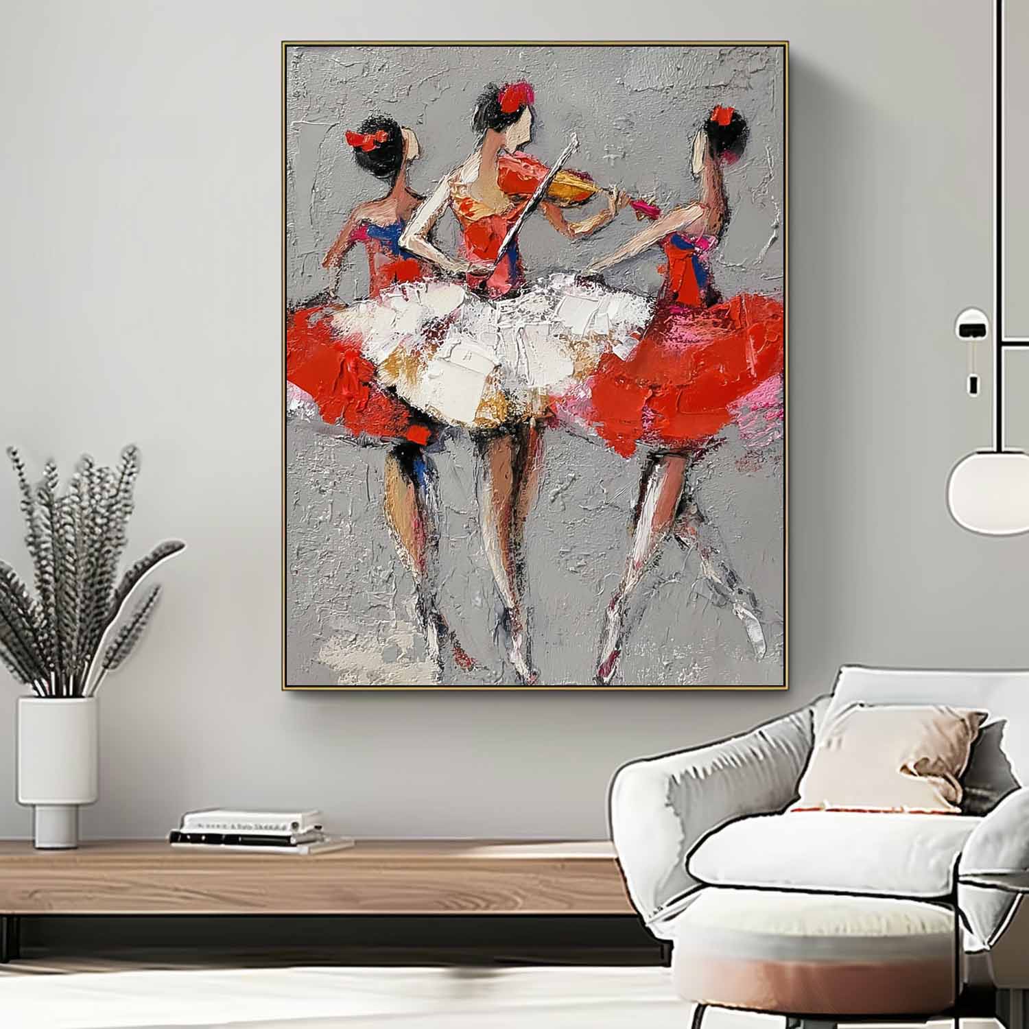 Wall Art People Soft Feminine Ballet Performance