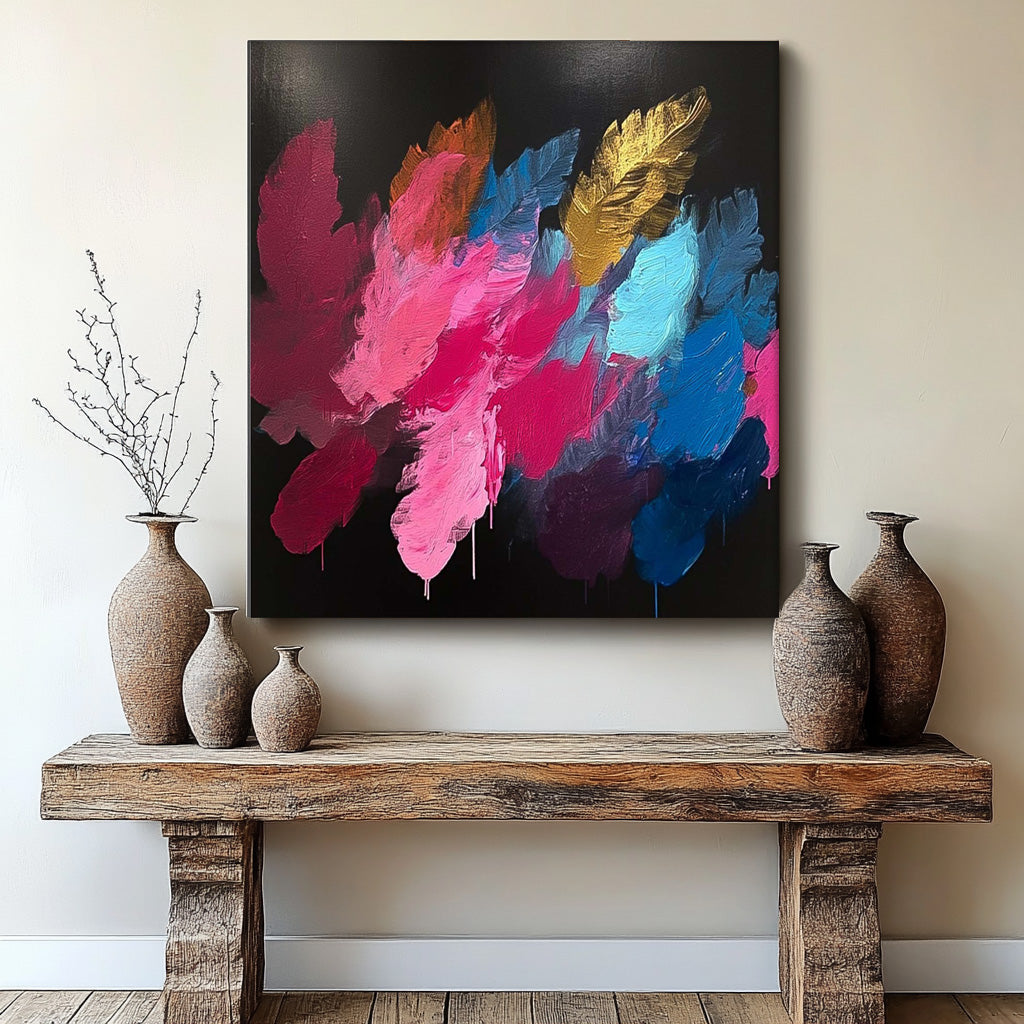 Wall Art Flower Colorful Modern Artistic