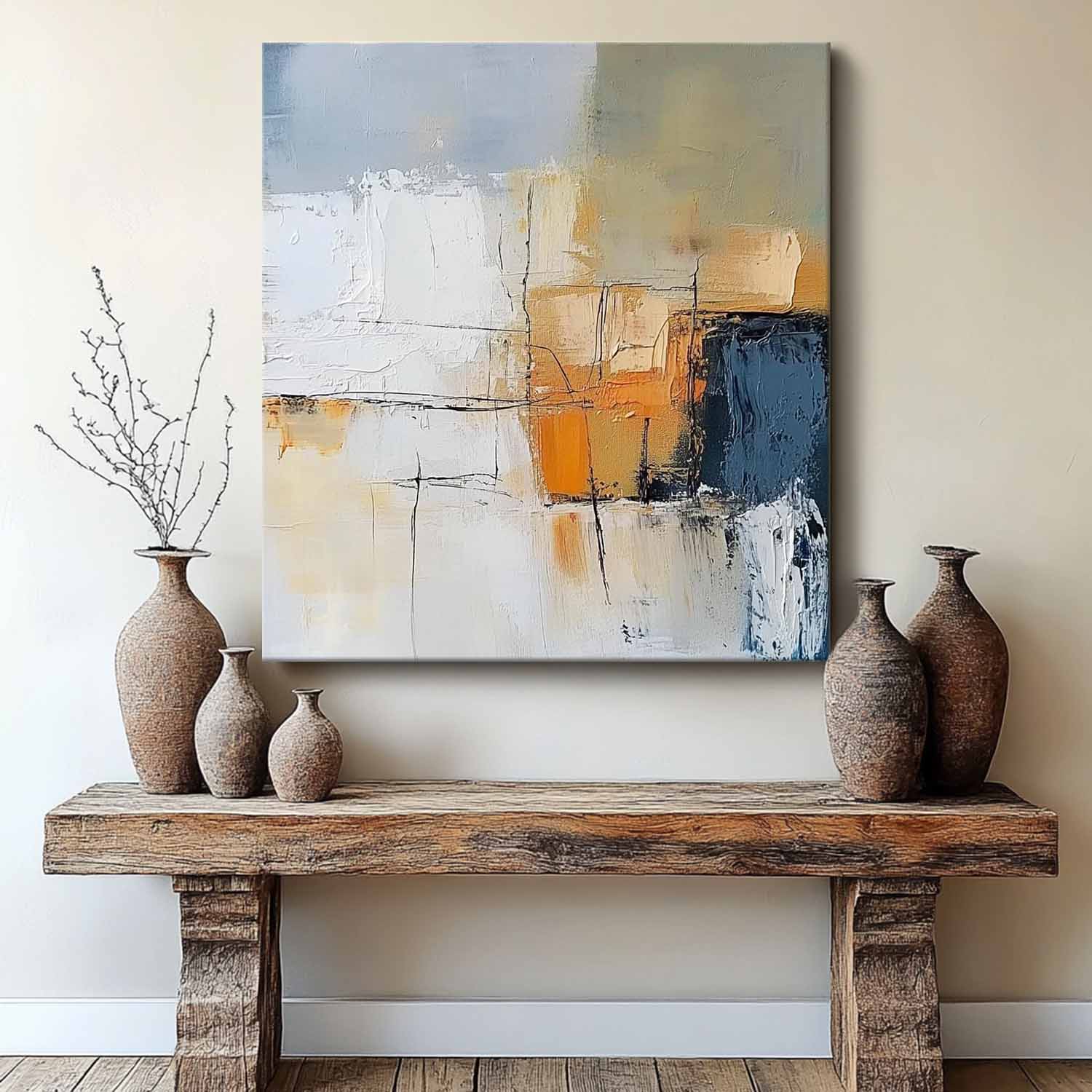 Wall Art Abstract Retro Contemporary Serene