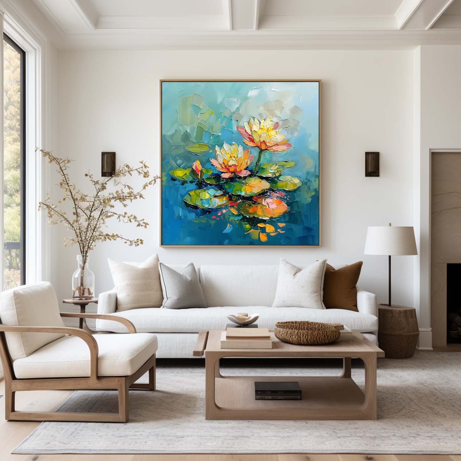 Colorful Lotus Flower Abstract Painting