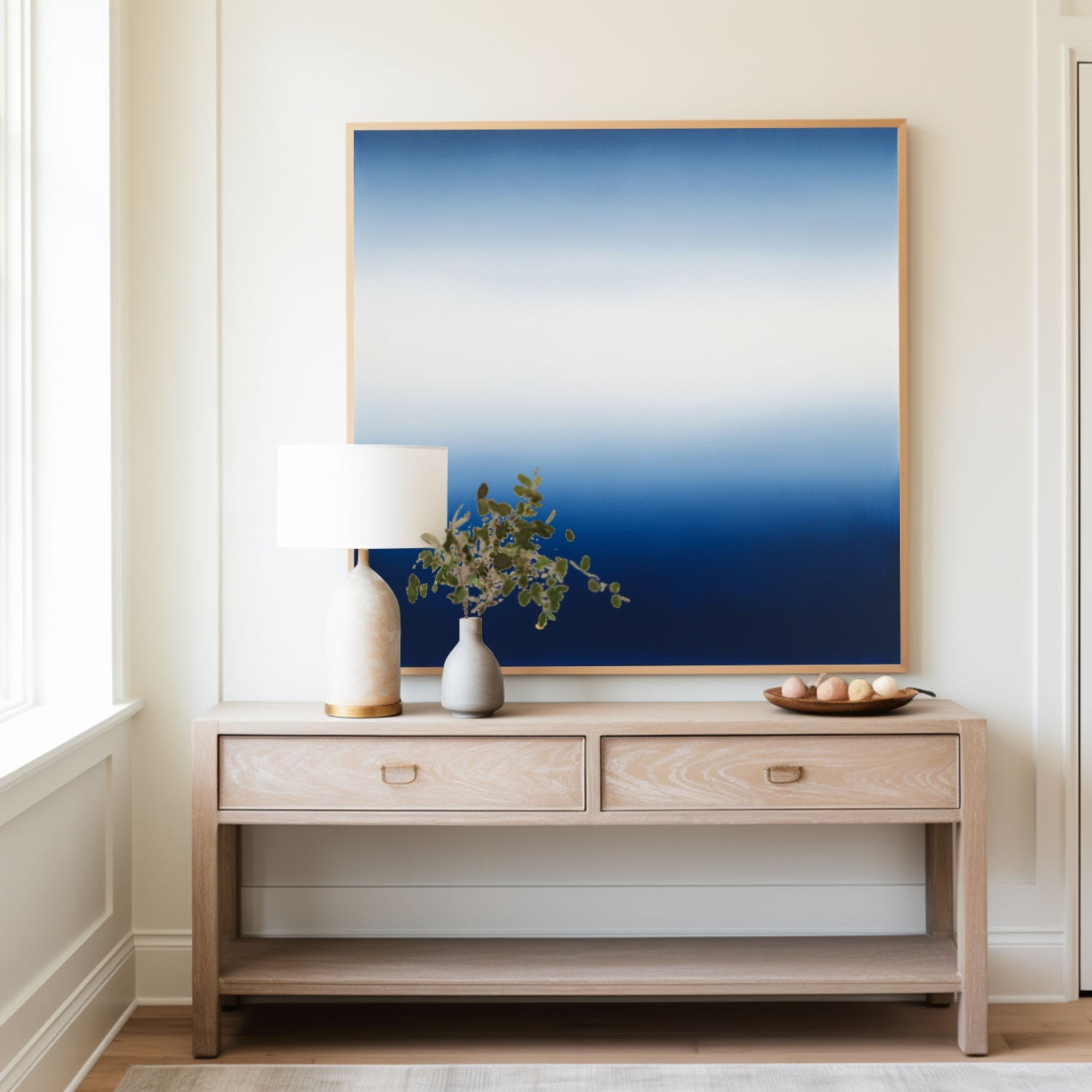Maren Deep Blue Horizon Canvas Print