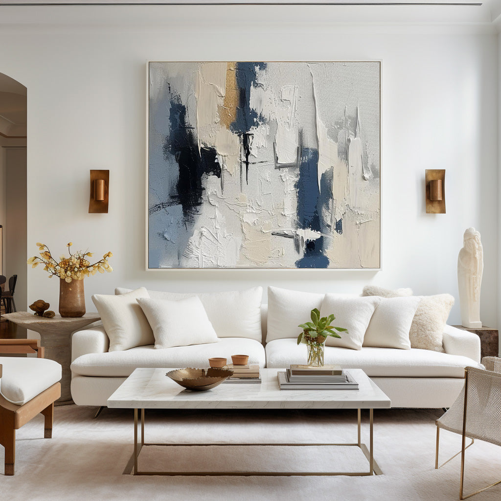 Wall Art Neutral Abstract Minimalist Textured Office | Neutralighting
