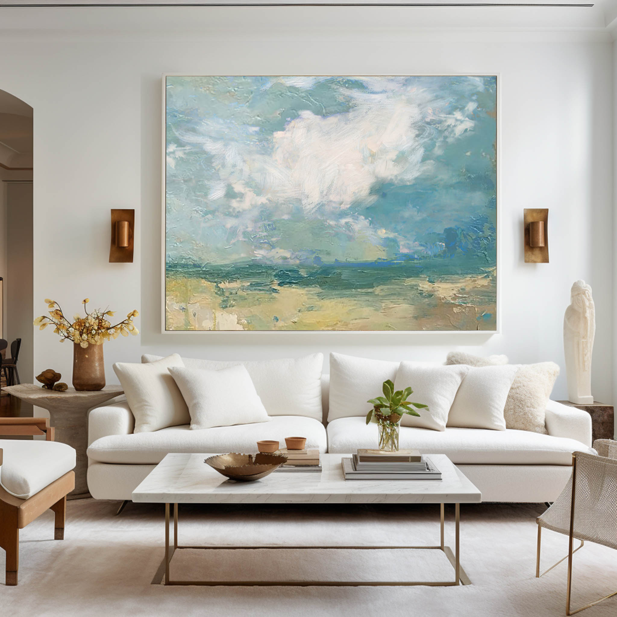 Large Sky And Sea Painting ABSH05 - Neutralighting