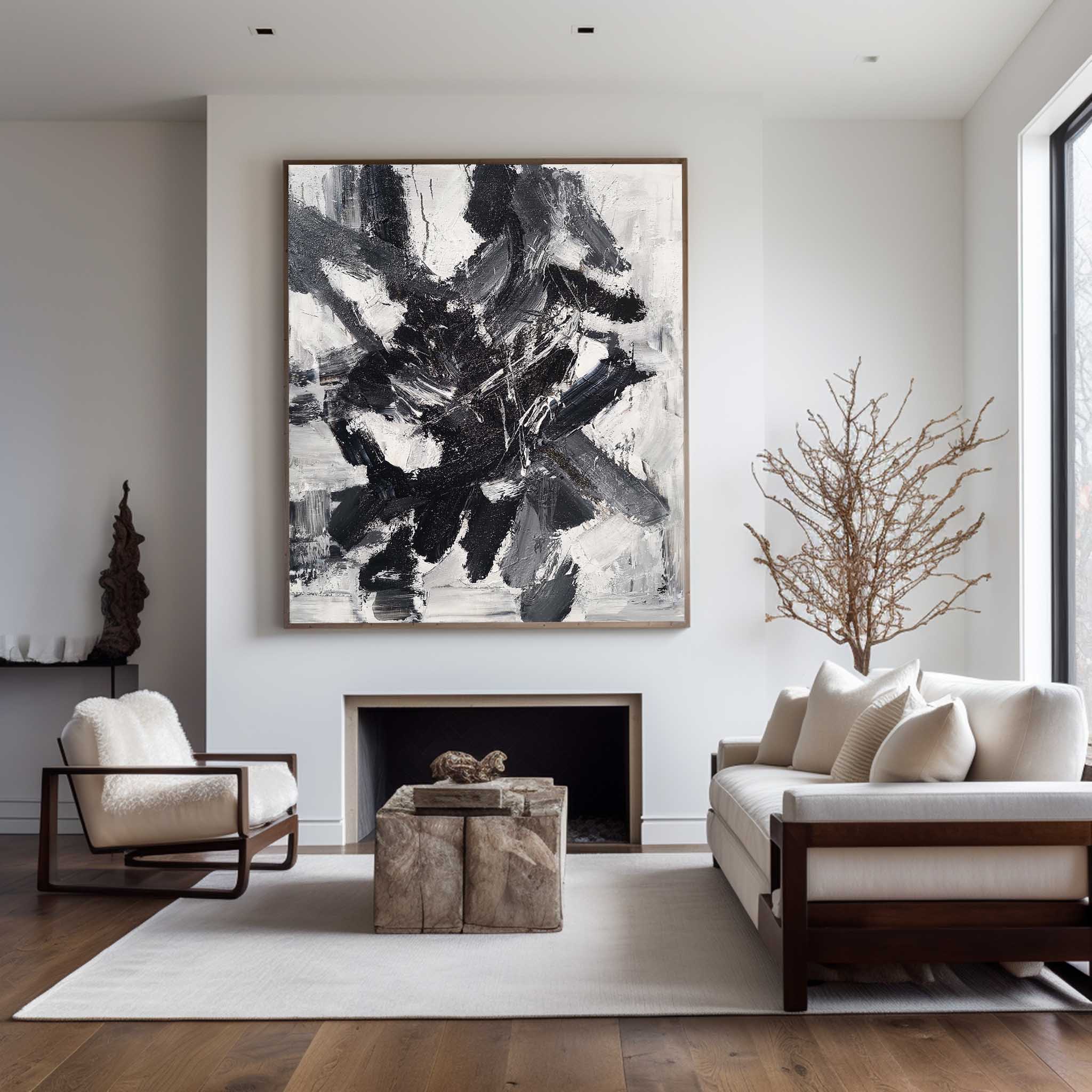 Black And White Painting #ABAV94