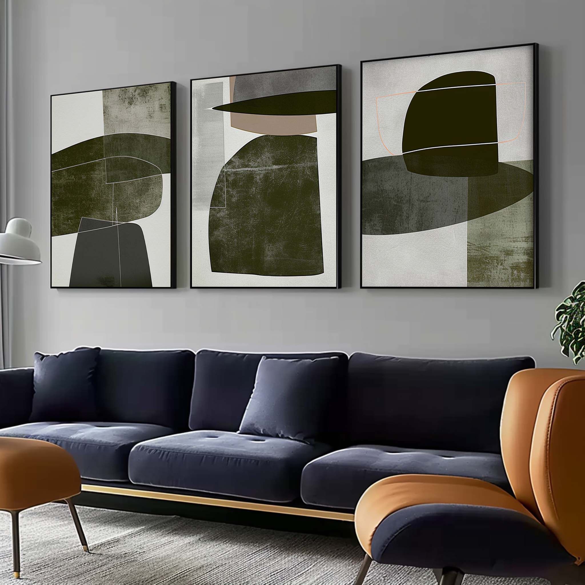 Wall Art Abstract Geometric Elegant Raw
