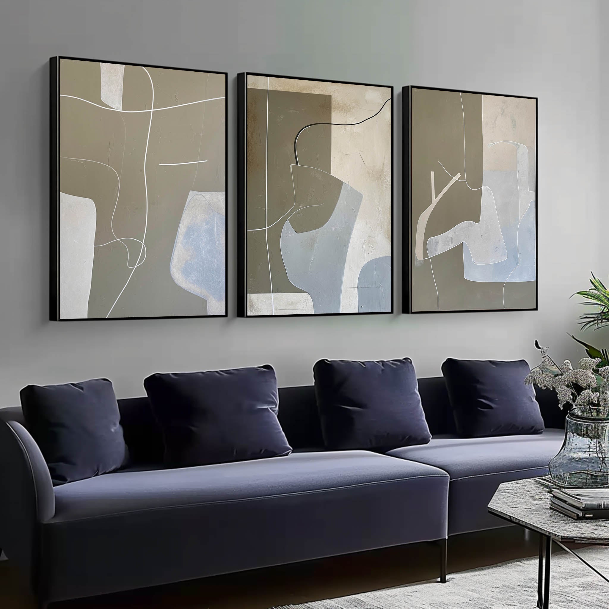 Abstract Painting Set of 3 SP151 - Neutralighting