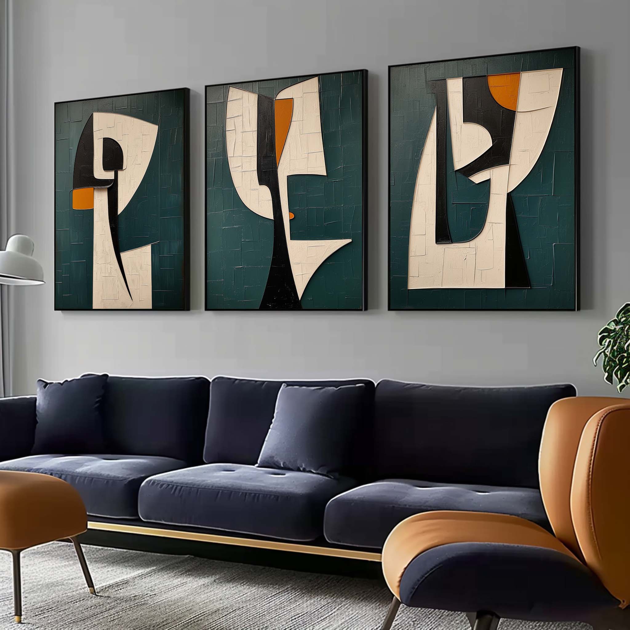 Abstract Painting Set of 3 SP149 - Neutralighting