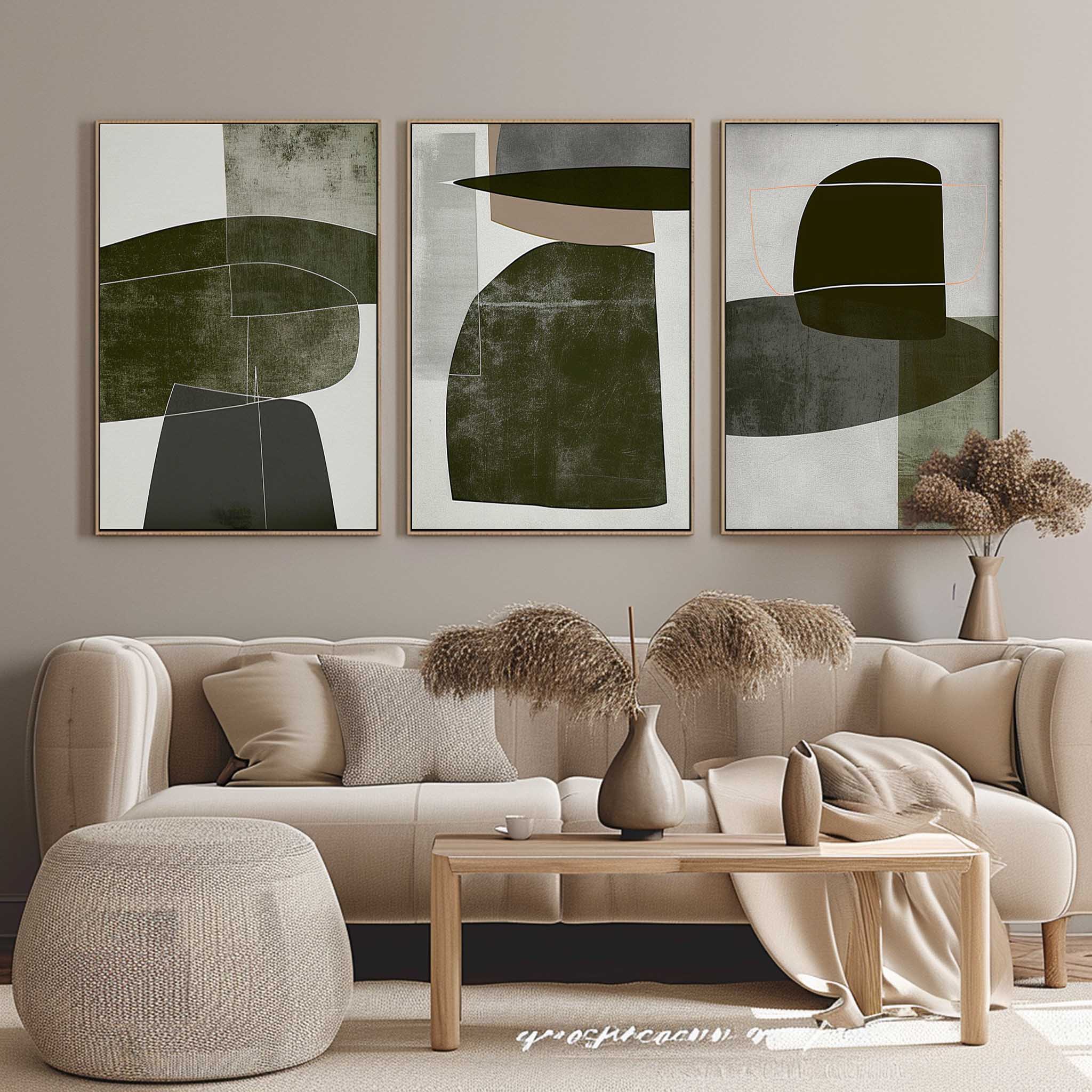 Wall Art Abstract Geometric Elegant Raw