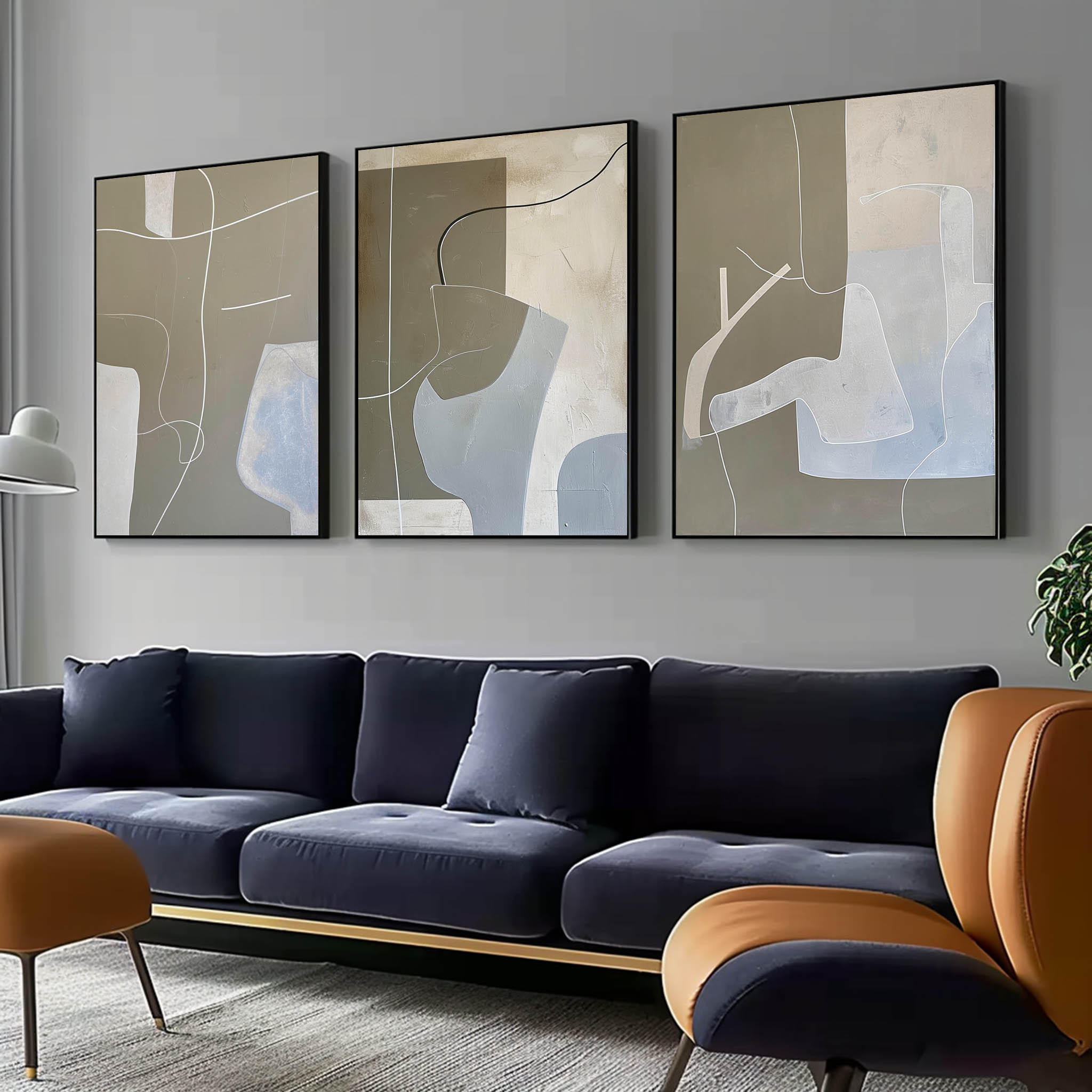 Abstract Painting Set of 3 SP151 - Neutralighting