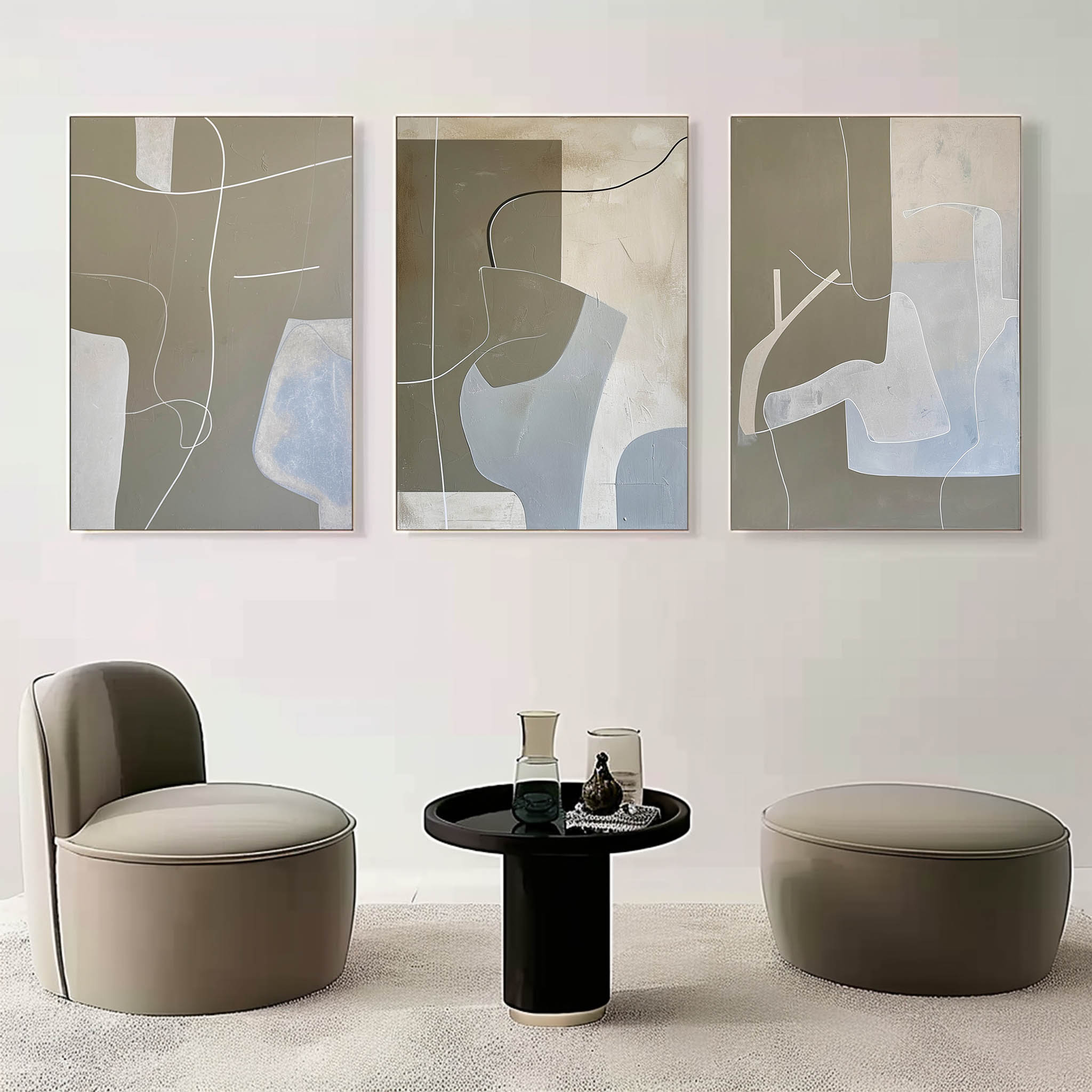 Abstract Painting Set of 3 SP151 - Neutralighting