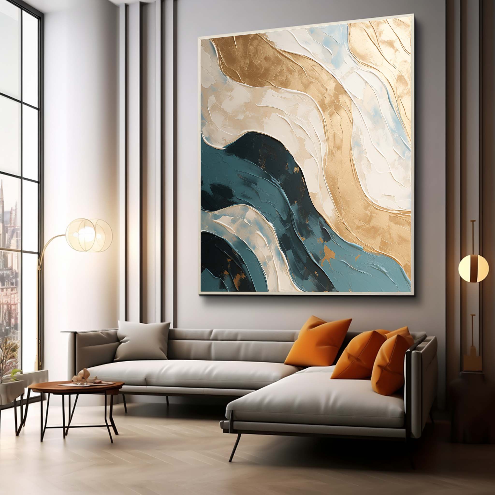 Plaster Art Texture Painting SG255 - Neutralighting