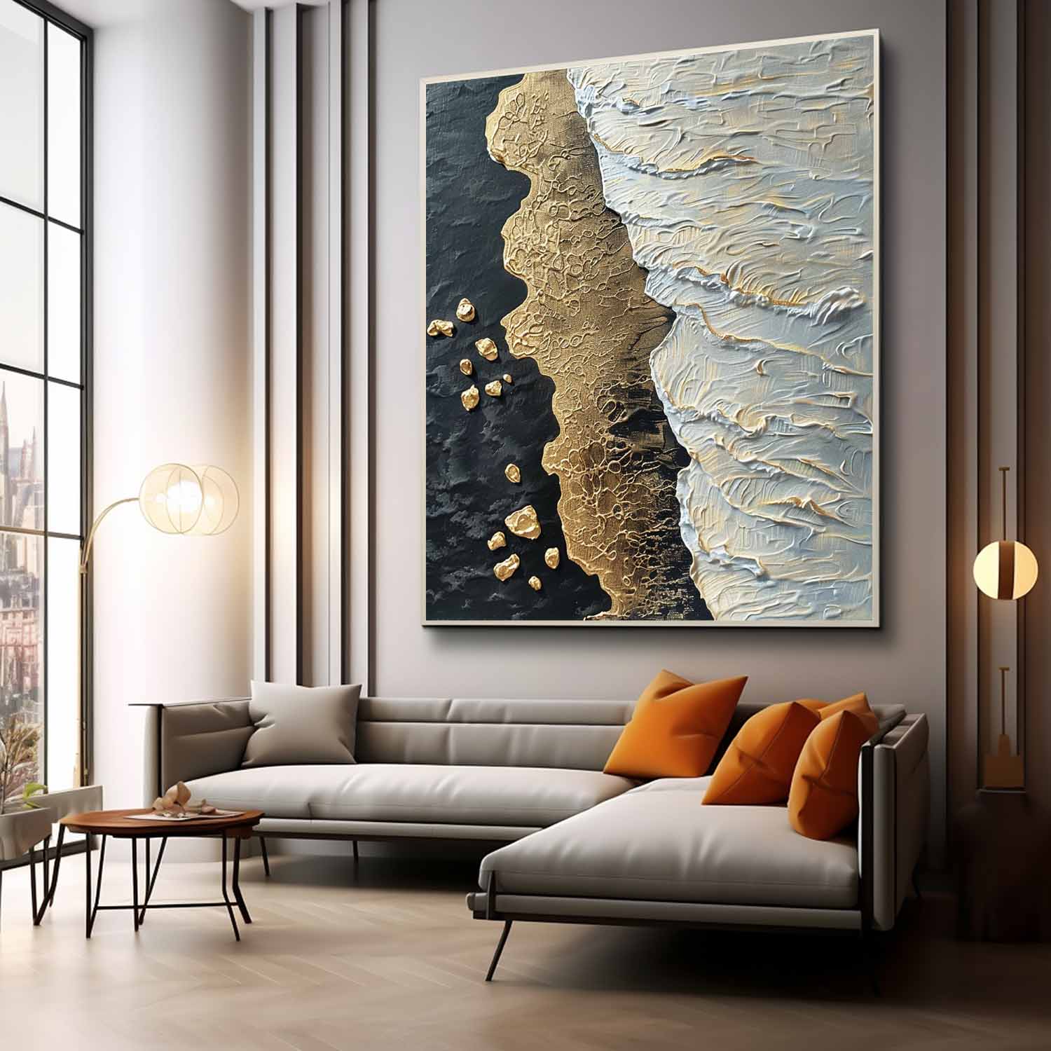 Plaster Art Texture Painting SG287 - Neutralighting