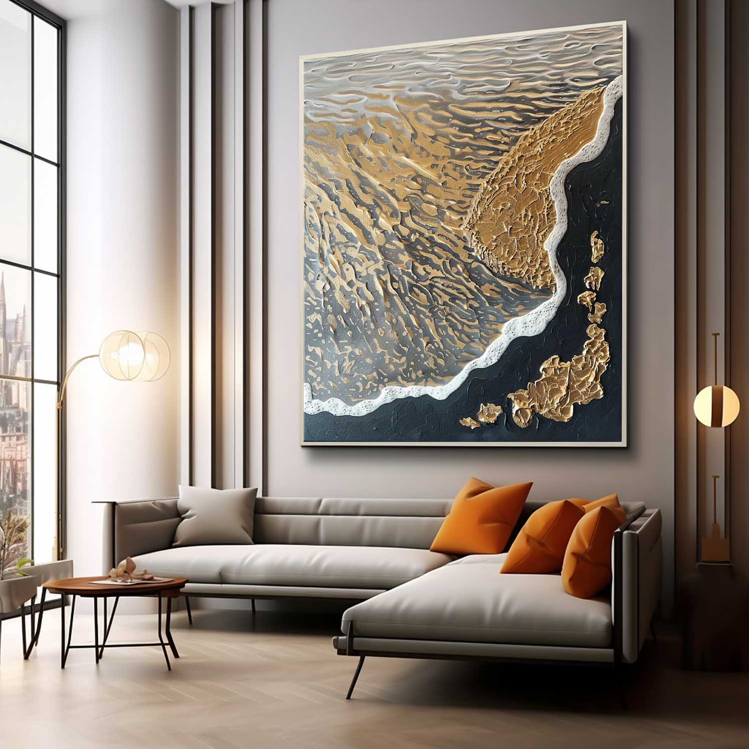 Plaster Art Texture Painting SG285 - Neutralighting