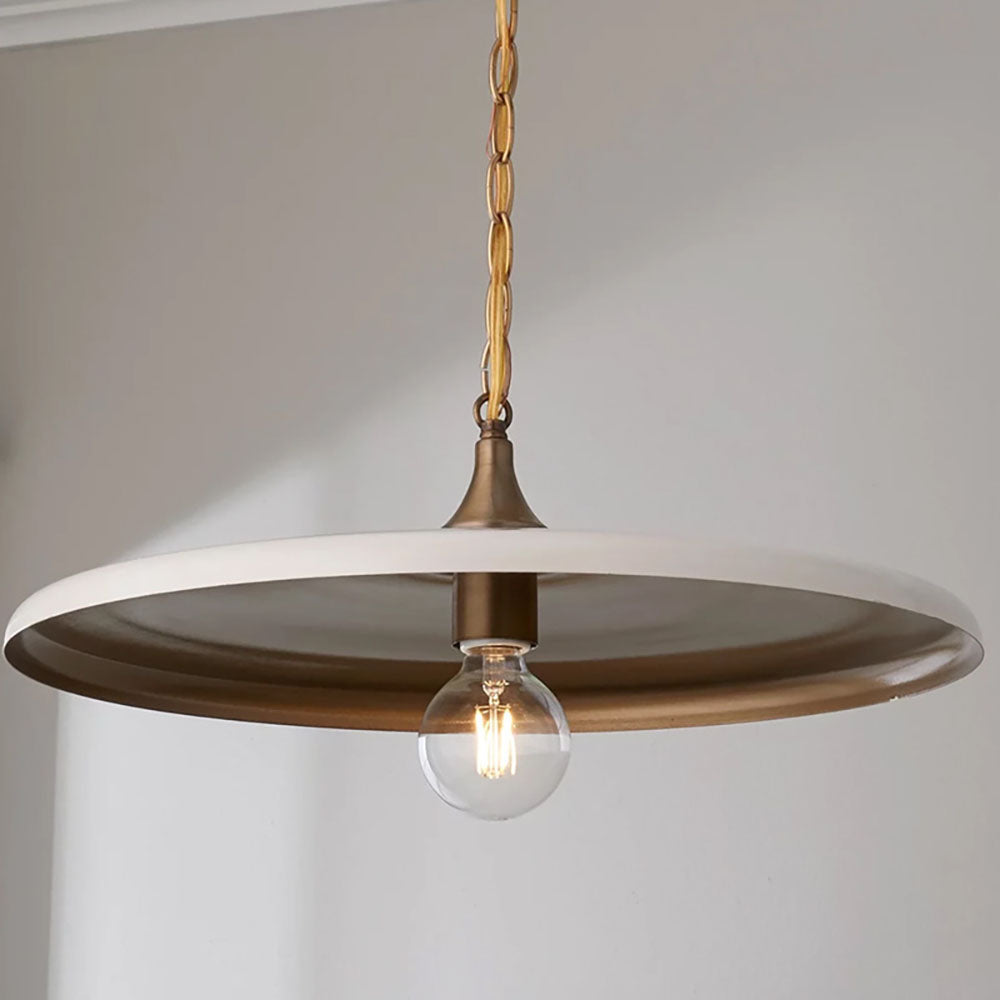 Arisha Industrial Vintage Pendant Light White/Black/Gold - Neutralighting