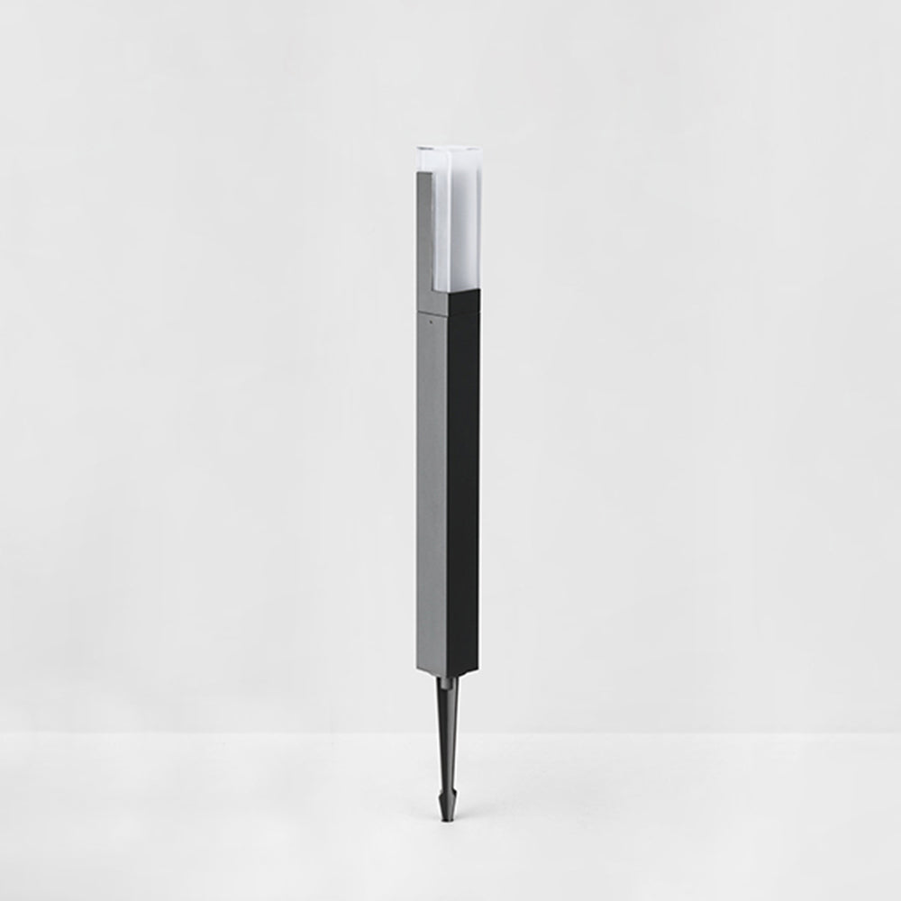 Ray Modern Metal Solar Outdoor Path Light, Black - Neutralighting