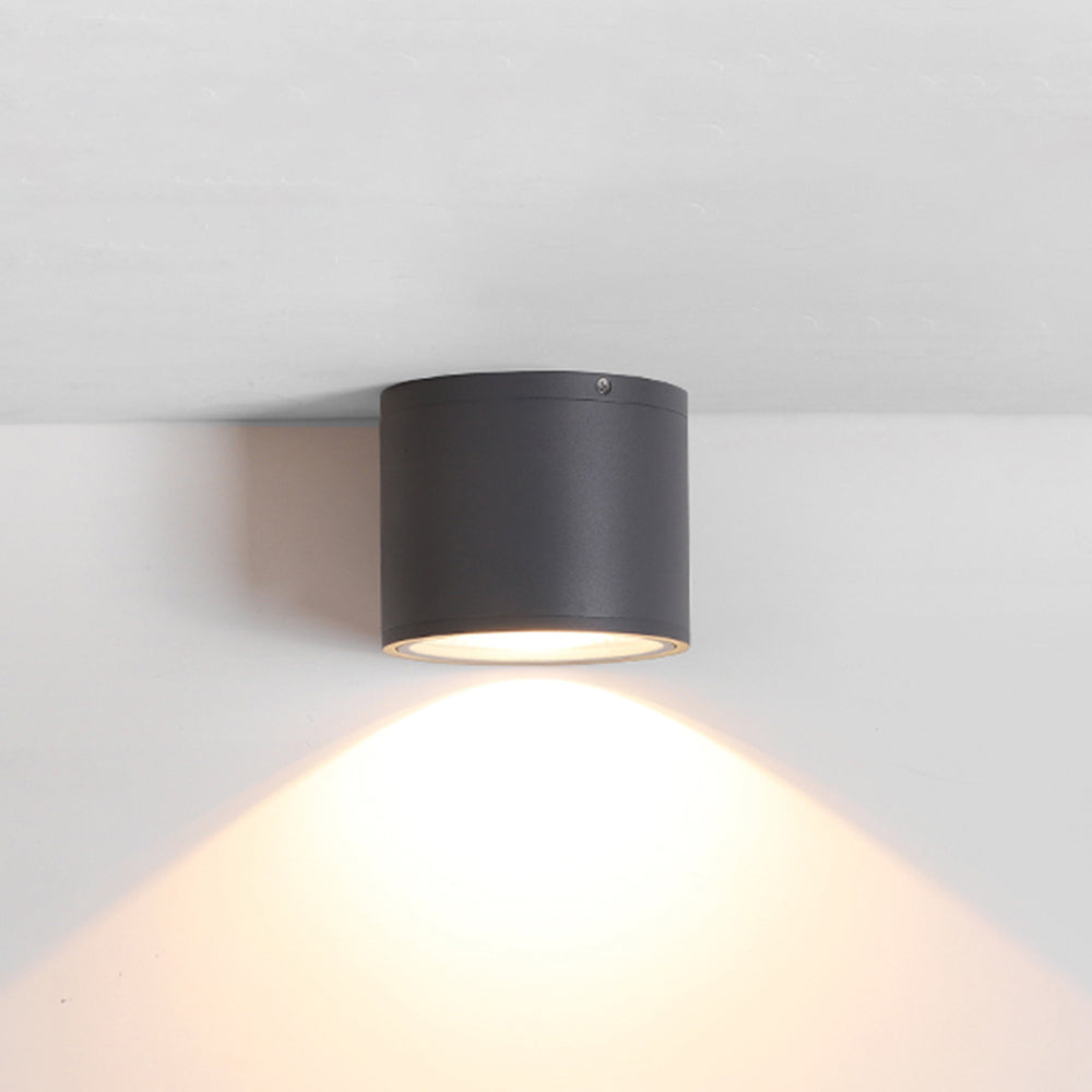 Ray Modern Black Cylindrical Flush Mount Ceiling Light Spotlight - Neutralighting