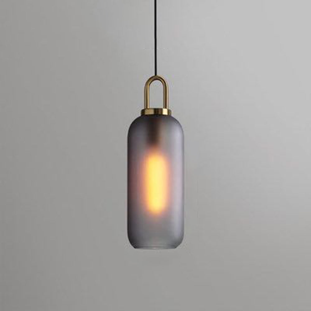 Valentina Clear& Glass Cylinder Pendant Light, 2 Color - Neutralighting