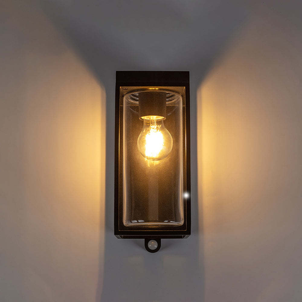 Ray Modern Rectangular Solar Waterproof Glass Outdoor Wall Lamp - Neutralighting