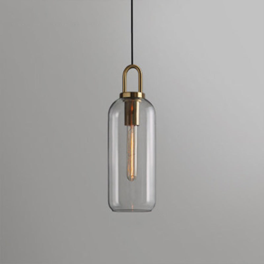 Valentina Clear& Glass Cylinder Pendant Light, 2 Color - Neutralighting
