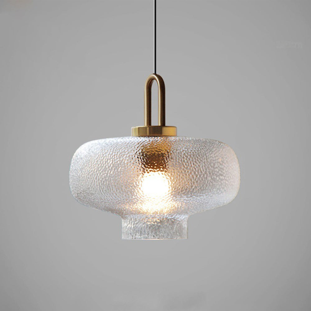 Valentina Minimalist Blown Frosted Clear Glass Pendant Light - Neutralighting