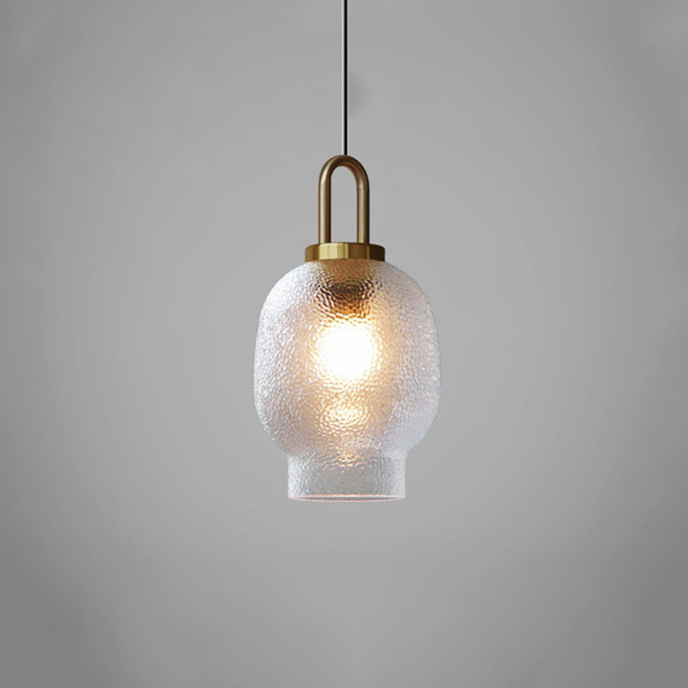 Valentina Minimalist Blown Frosted Clear Glass Pendant Light - Neutralighting