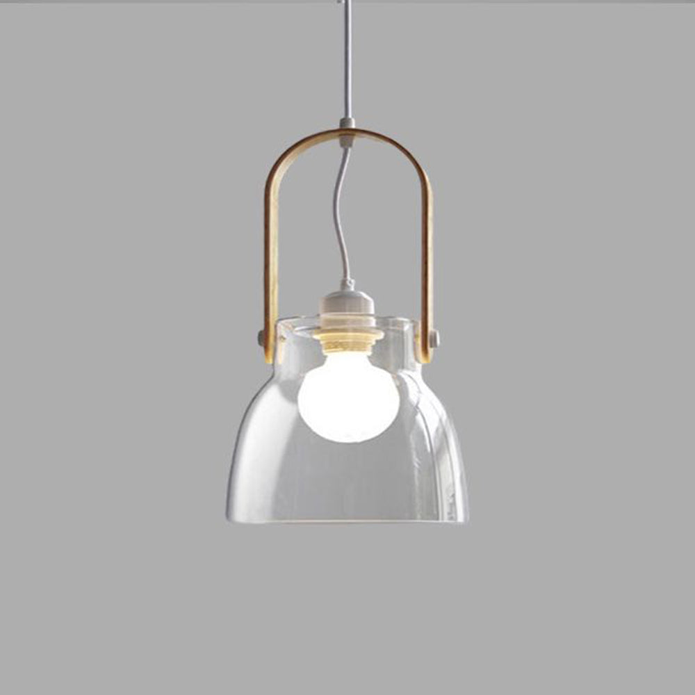 Valentina Minimalist Bowl Shaped Glass Pendant Light, Clear - Neutralighting