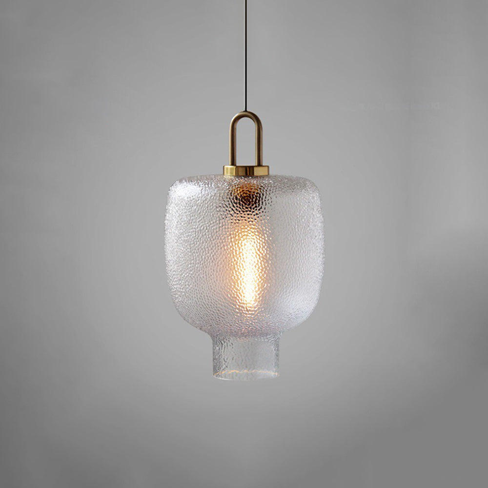 Valentina Minimalist Blown Frosted Clear Glass Pendant Light - Neutralighting