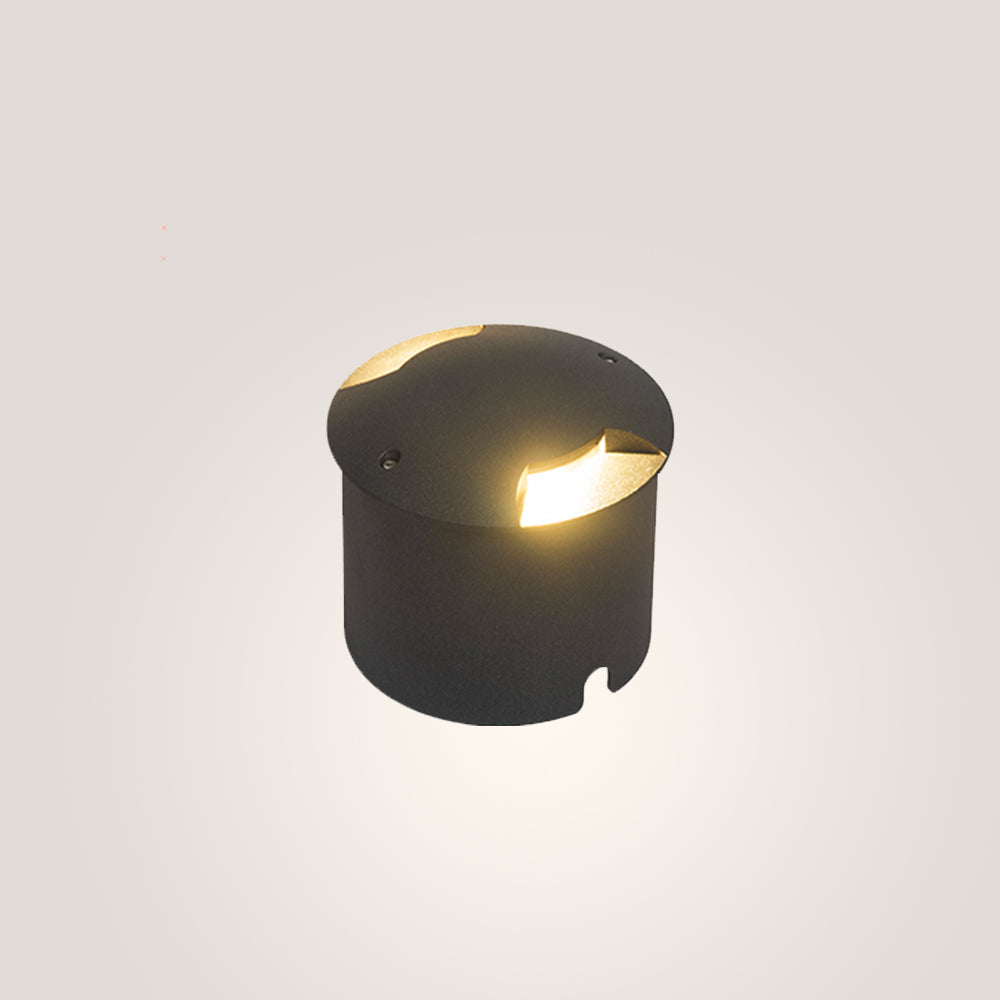 Ray Metal Cylindrical Outdoor Step/Deck Light, Black - Neutralighting