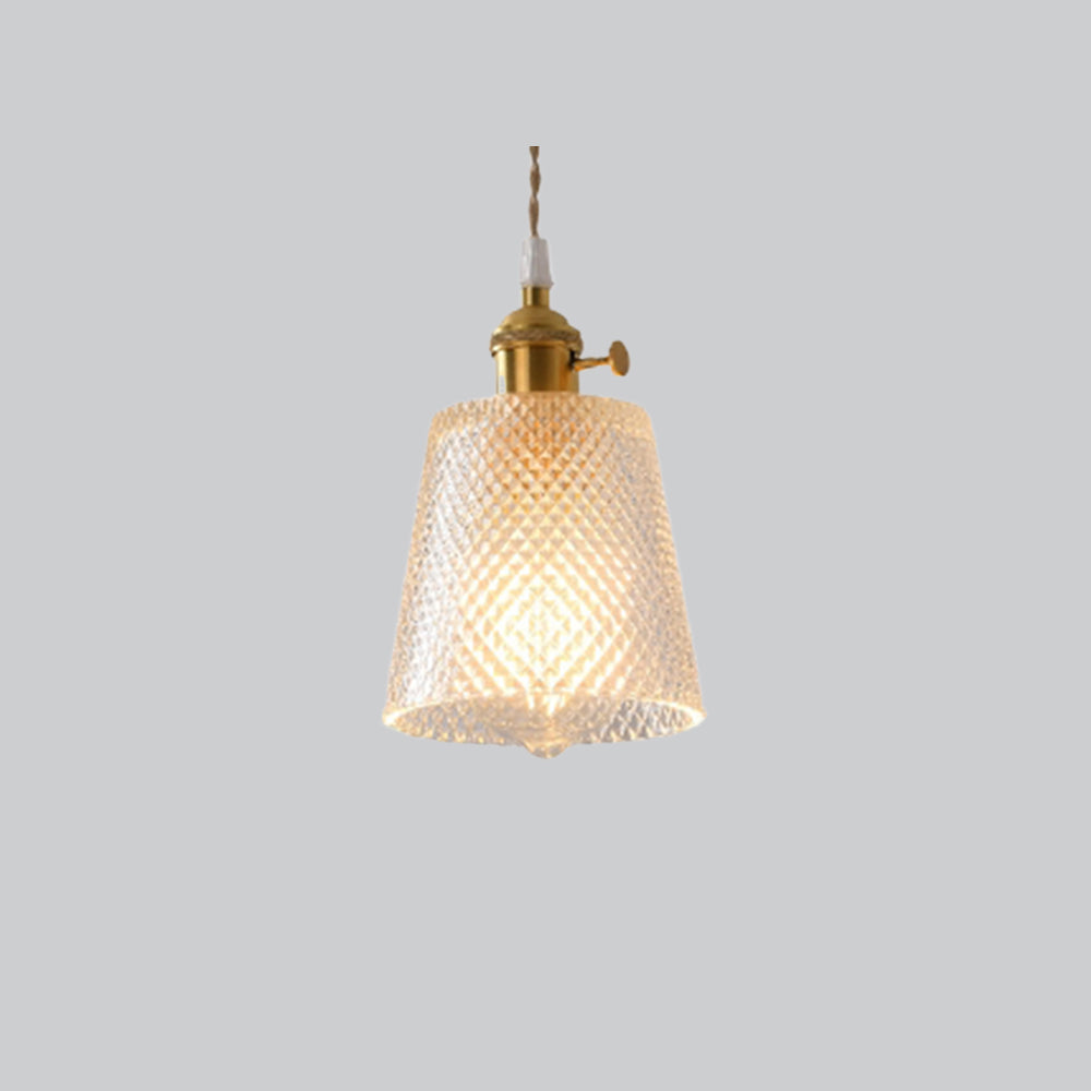 Valentina Art Deco Blown Brass & Glass Pendant Light, 7 Styles - Neutralighting