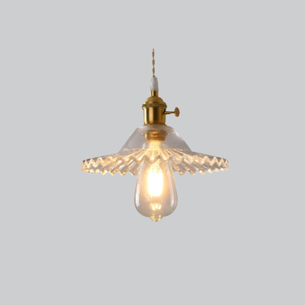 Valentina Art Deco Blown Brass & Glass Pendant Light, 7 Styles - Neutralighting
