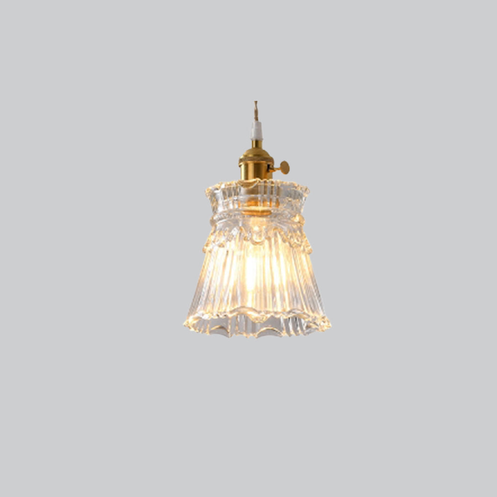 Valentina Art Deco Blown Brass & Glass Pendant Light, 7 Styles - Neutralighting