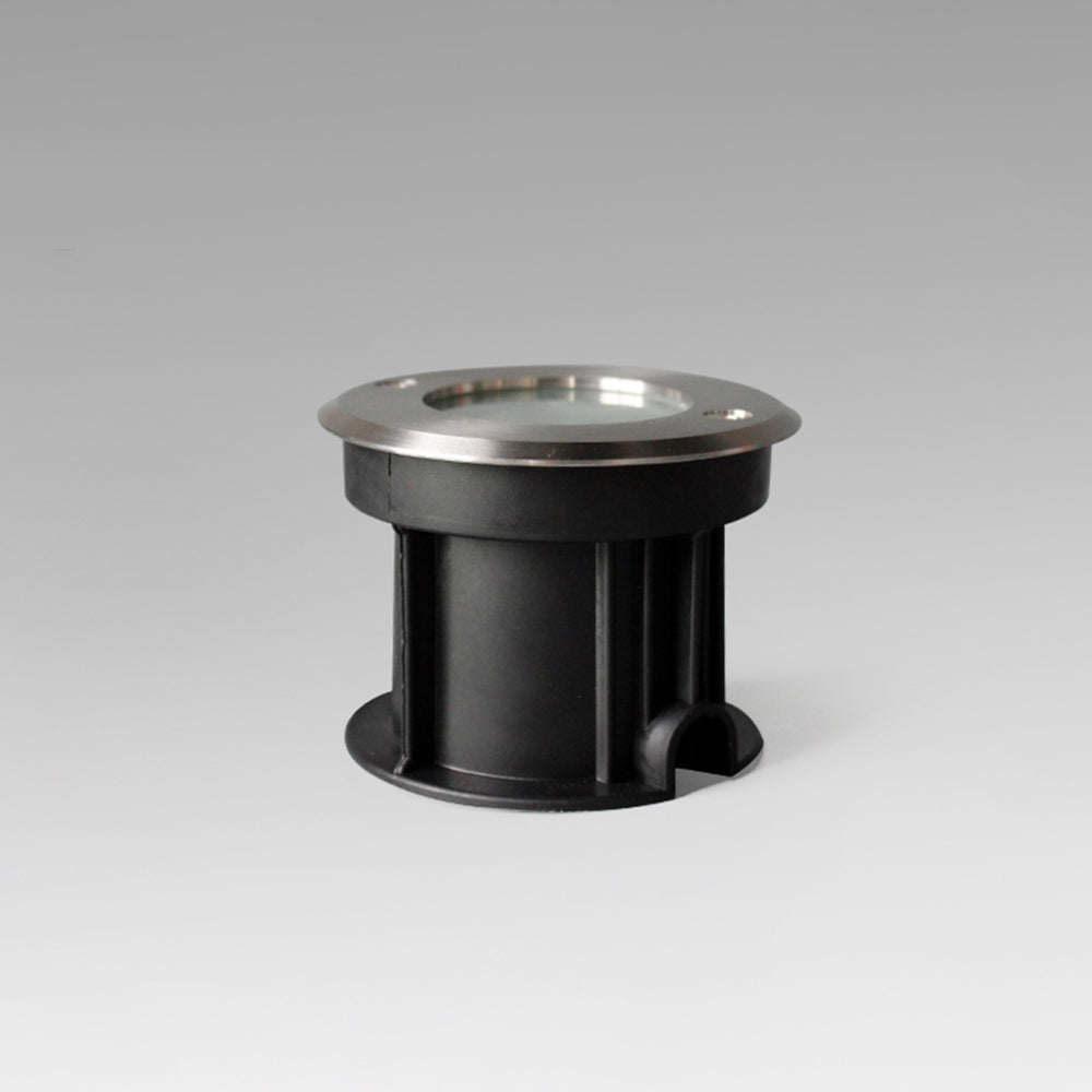 Ray Modern Metal Cylindrical Recessed Outdoor Step/Deck Light, Black - Neutralighting