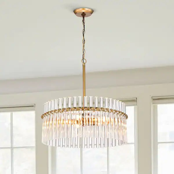 Arisha Modern Ring LED Pendant Lights Clear Glass Brass Living Room/Badroom - Neutralighting