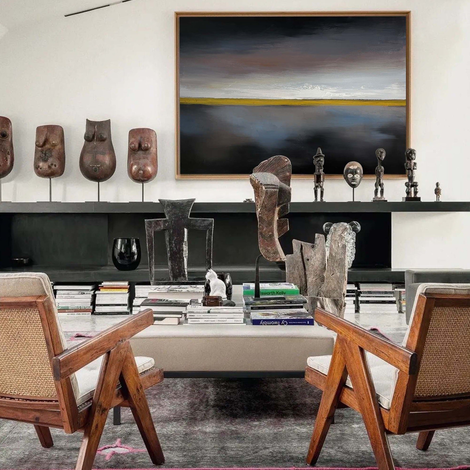 Black Abstract Painting ABAH82 - Neutralighting