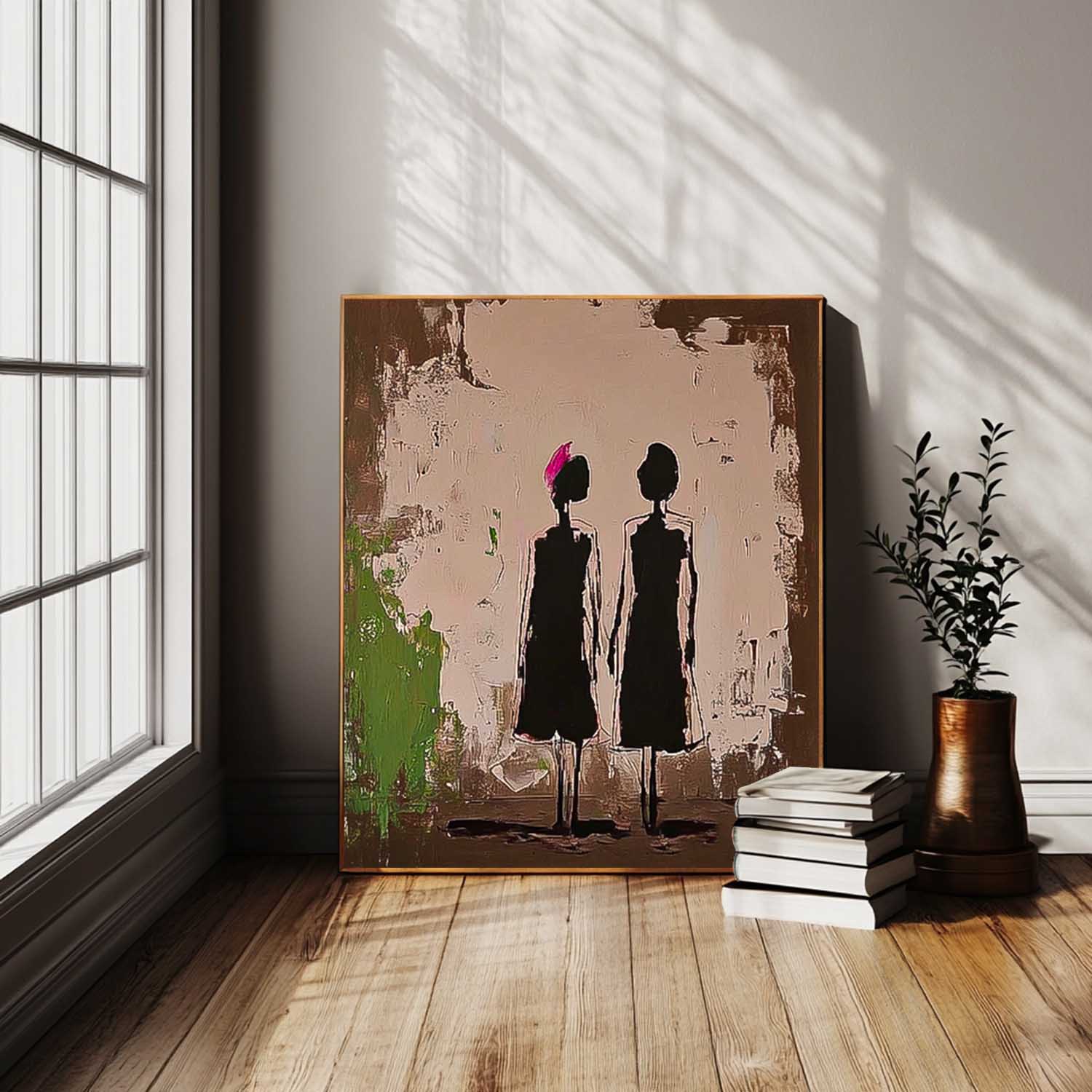 Wall Art People Wabi-Sabi Minimalist Figure