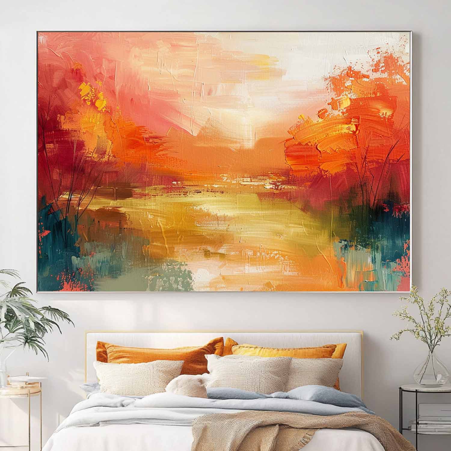 Wall Art Warm Autumn Abstract Landscape