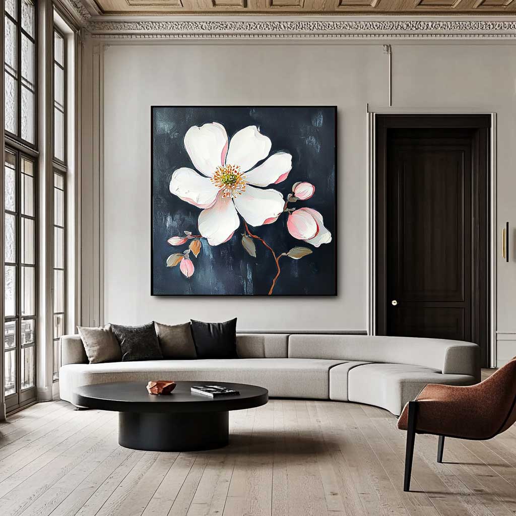 Wall Art Impasto Flower Romantic Artistic