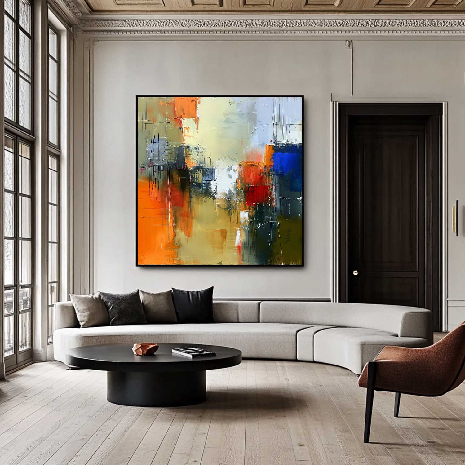 Wall Art Abstract Dynamic Bustling Atmosphere