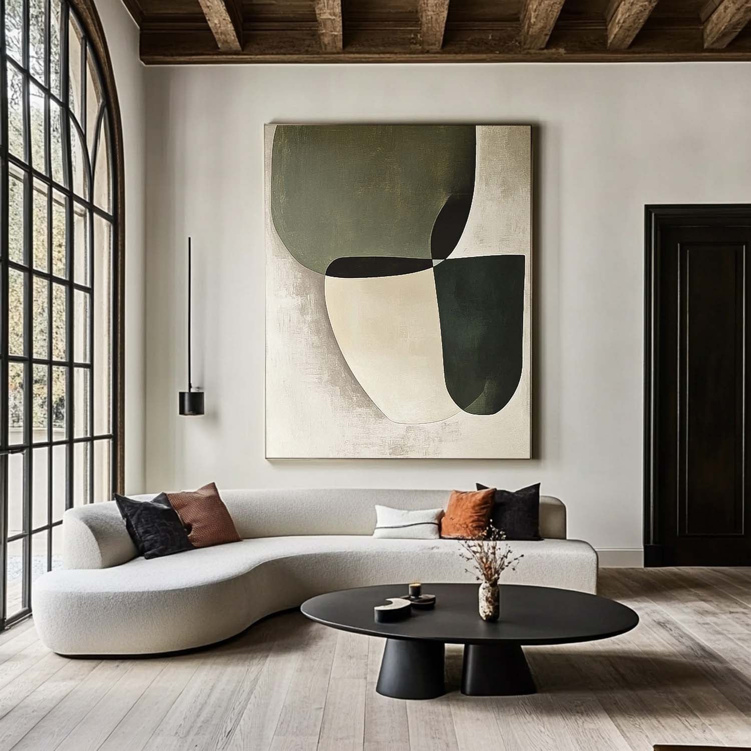 Wall Art Minimalist Retro Neutral Color Block