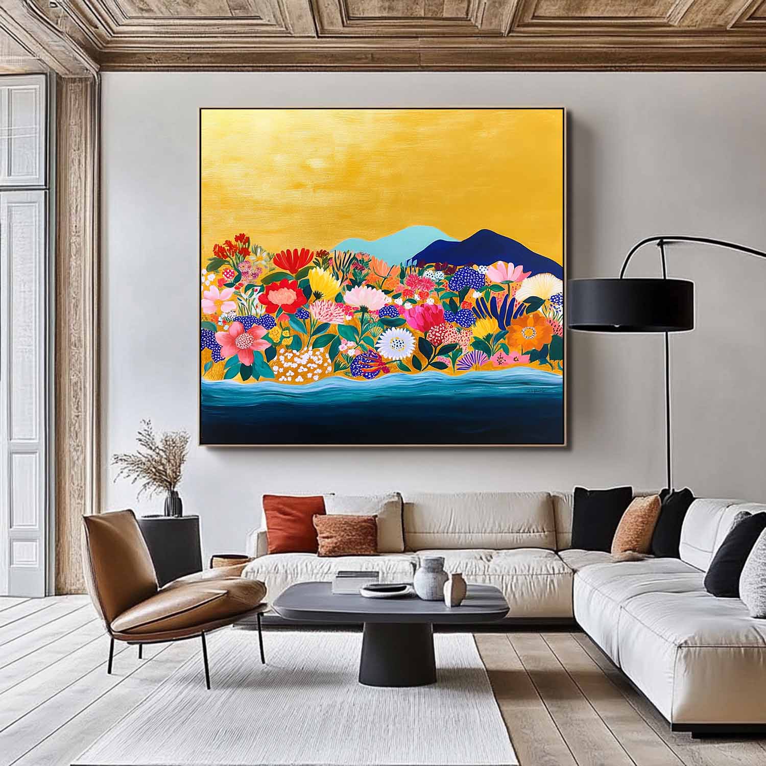 Wall Art Flower Color Field Dreamy Romantic