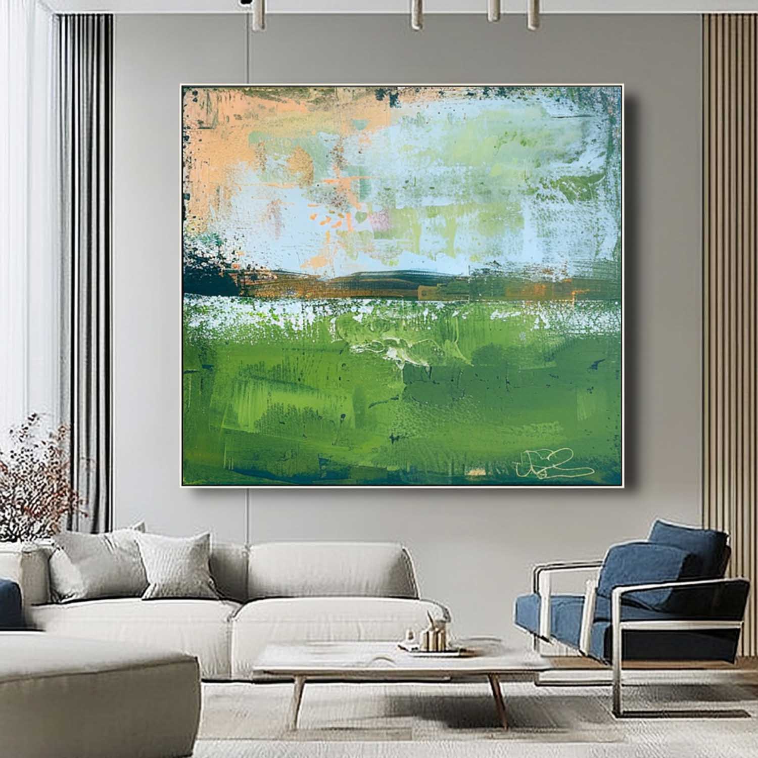 Wall Art Abstract Landscape Nature Vibrant Fresh