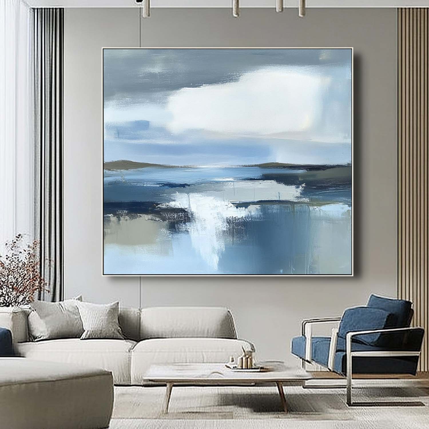 Wall Art Landscape Abstract Misty Lake
