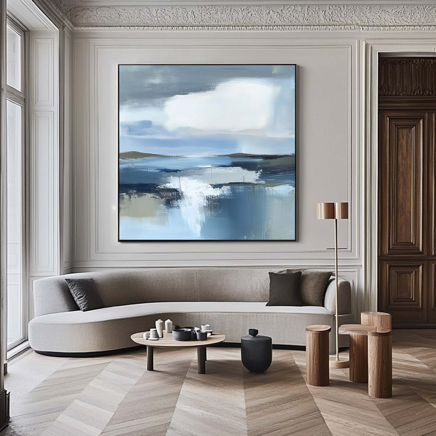 Wall Art Landscape Abstract Misty Lake
