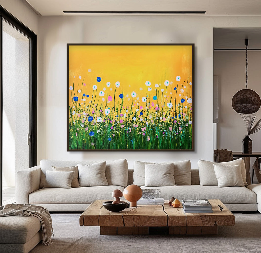 Wall Art Flower Impressionist Wildflower Field